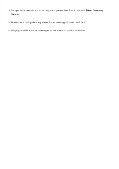 Free Party Event Schedule Template to Edit Online