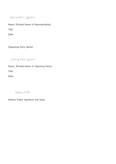 Free Legal Case Settlement Agreement Template to Edit Online