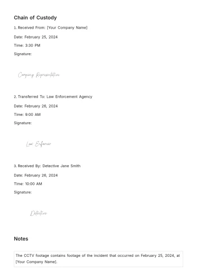 Free Legal Case Evidence Receipt Slip Template & AI Receipt Maker