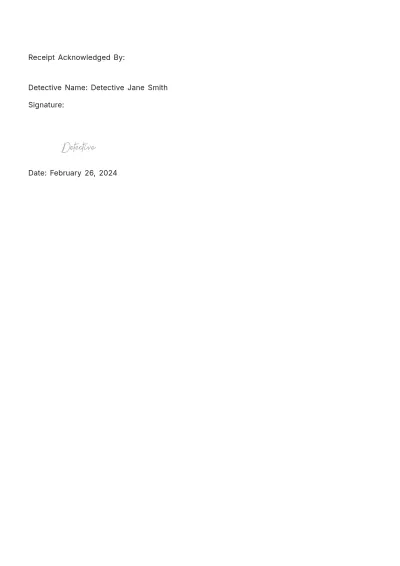 Free Legal Case Evidence Receipt Slip Template & AI Receipt Maker