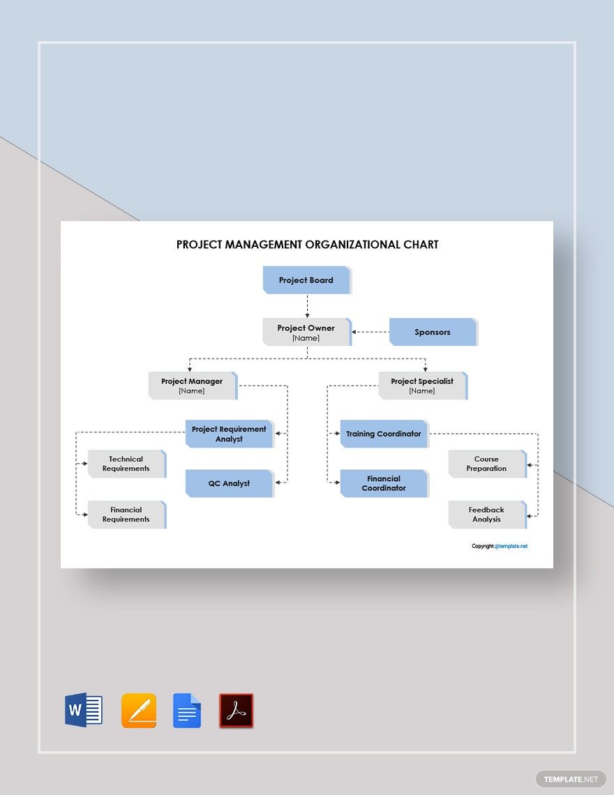 Project Management Organizational Chart Template
