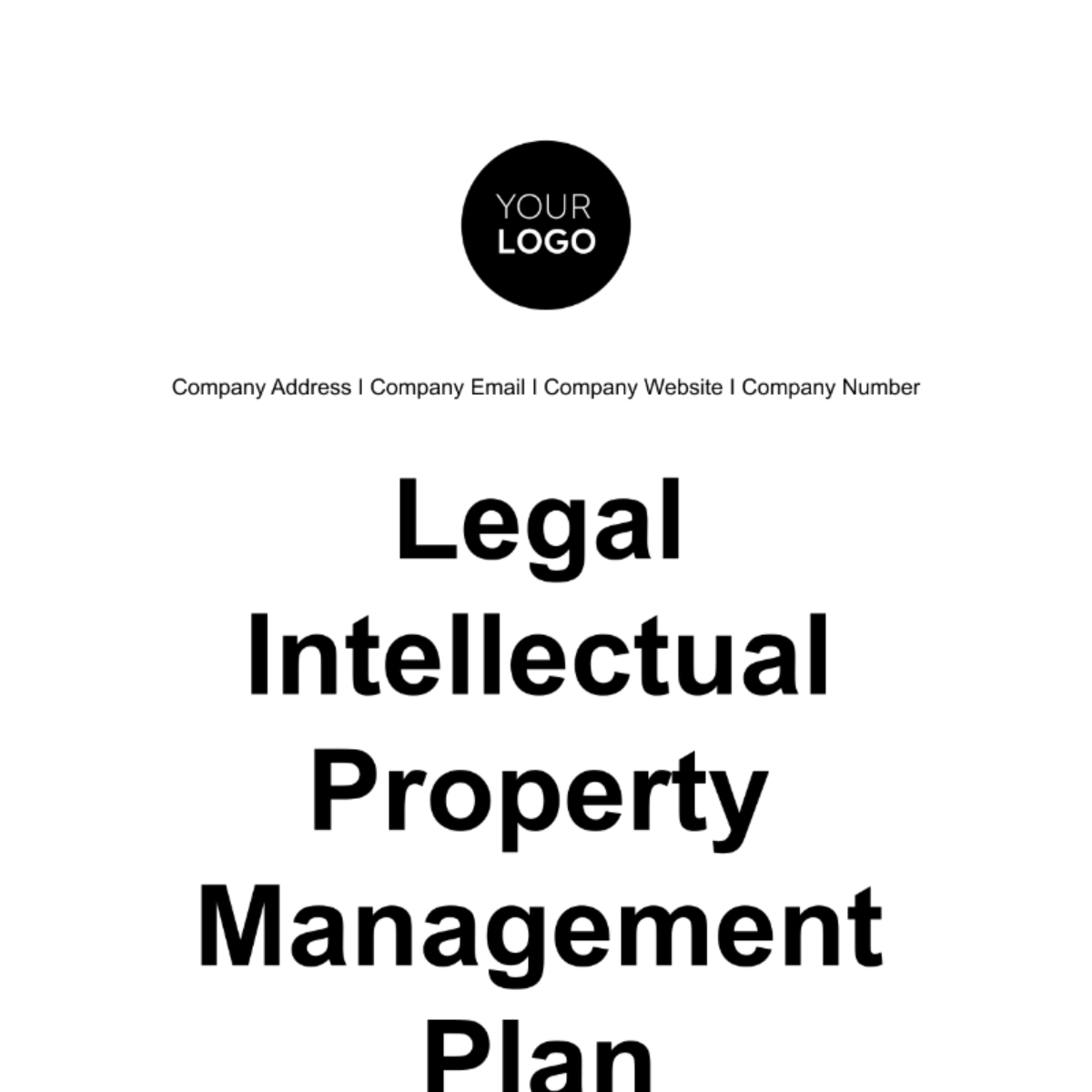 Legal Intellectual Property Management Plan Template