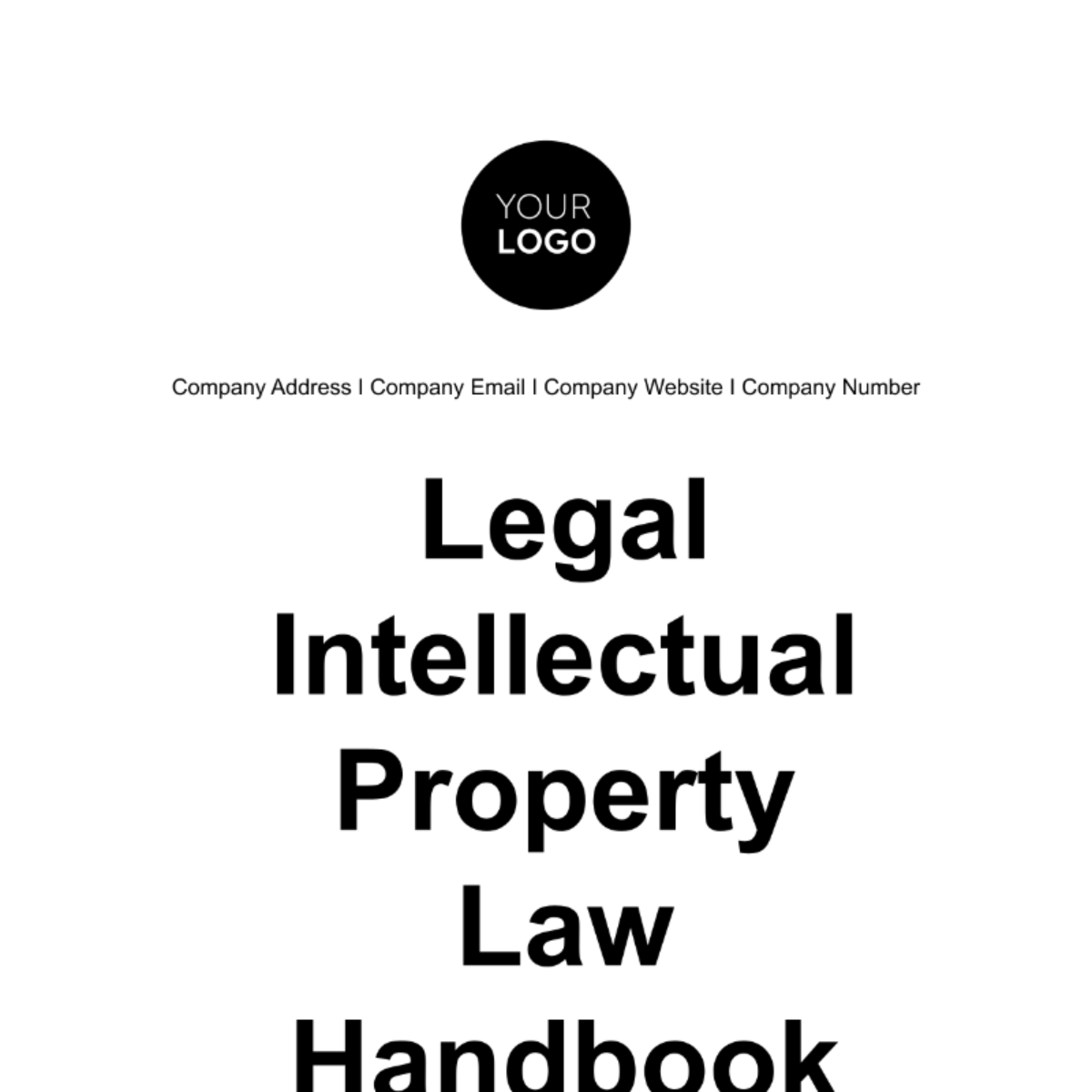 Legal Intellectual Property Law Handbook Template