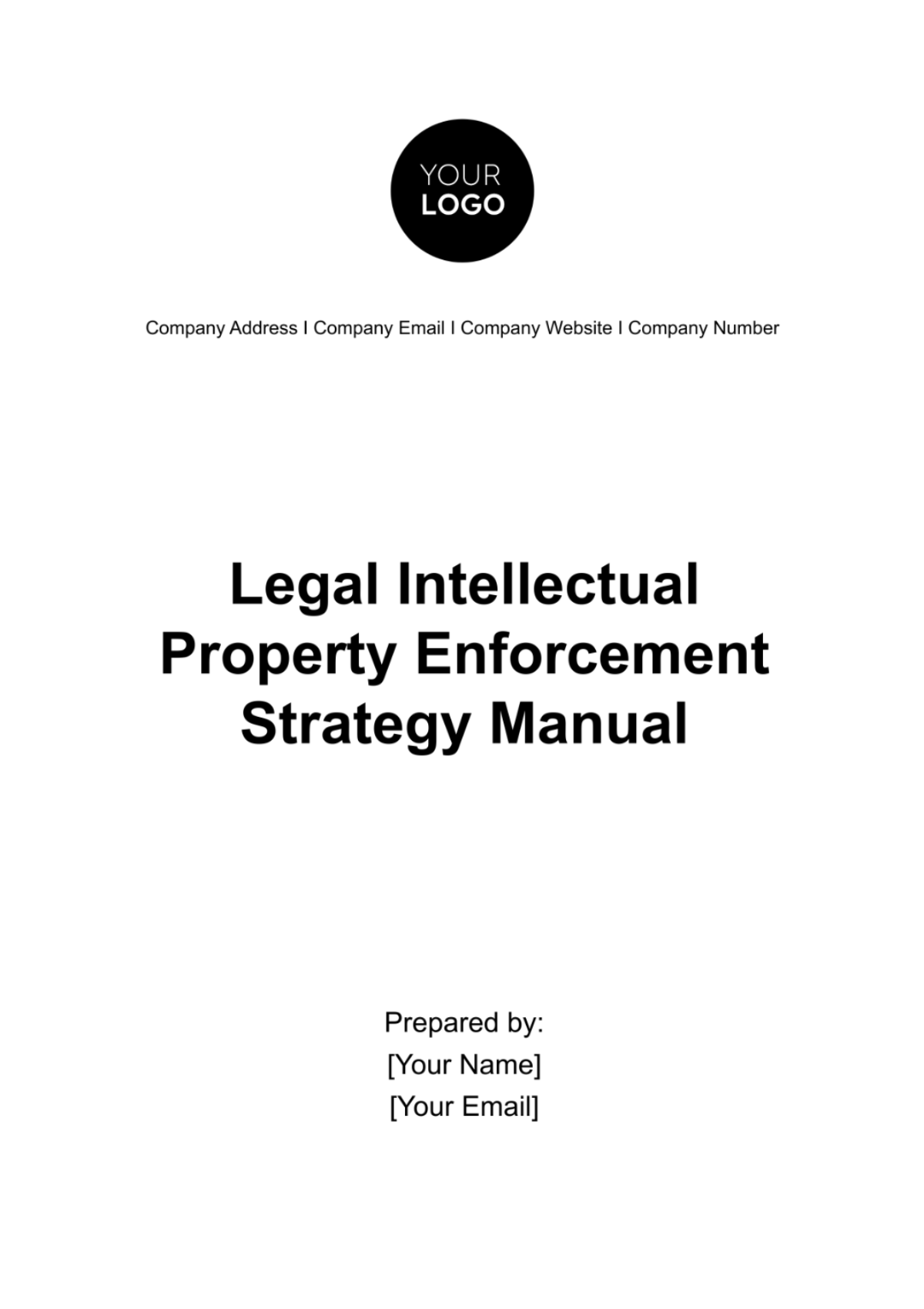 Legal Intellectual Property Enforcement Strategy Manual Template