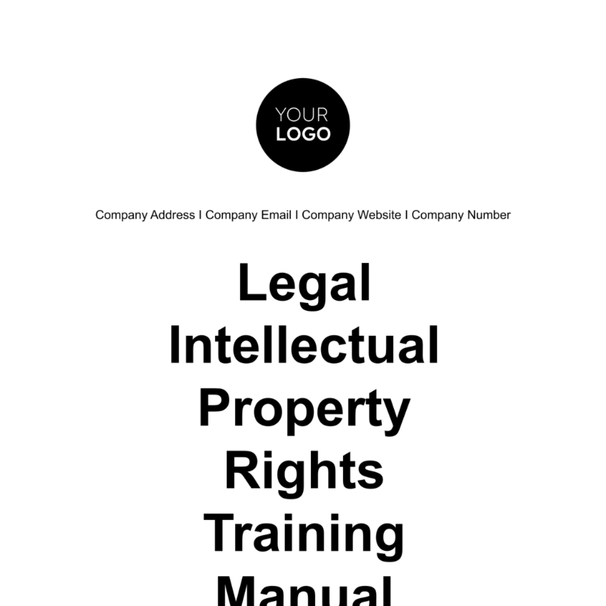 Legal Intellectual Property Rights Training Manual Template