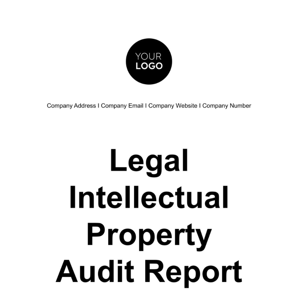 Legal Intellectual Property Audit Report Template