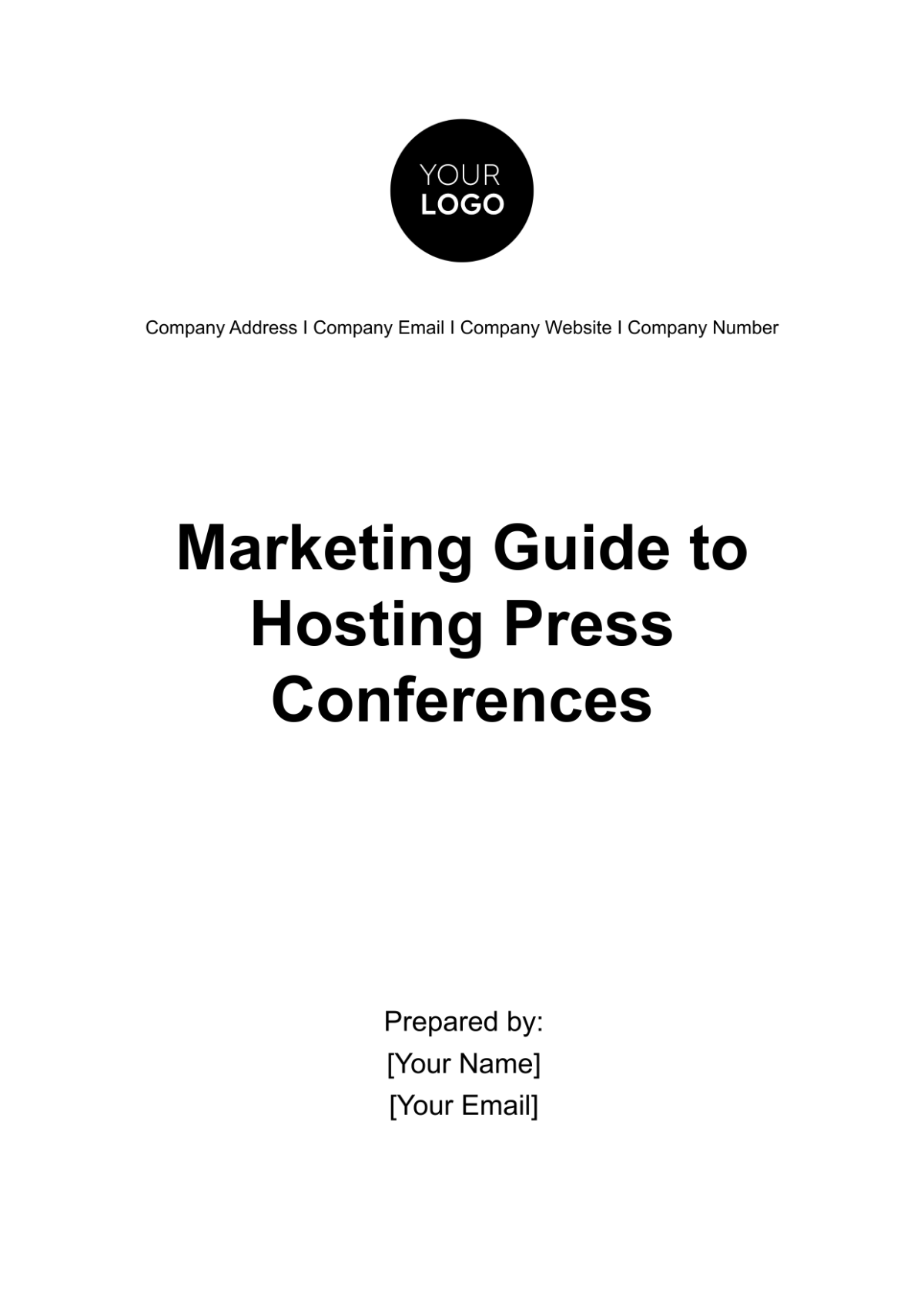 Free Marketing Guide to Hosting Press Conferences Template