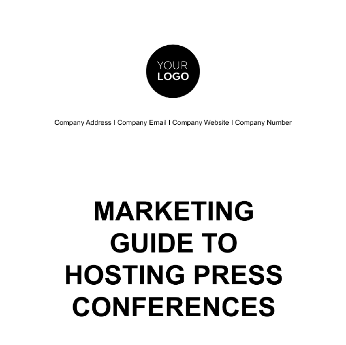 Marketing Guide to Hosting Press Conferences Template