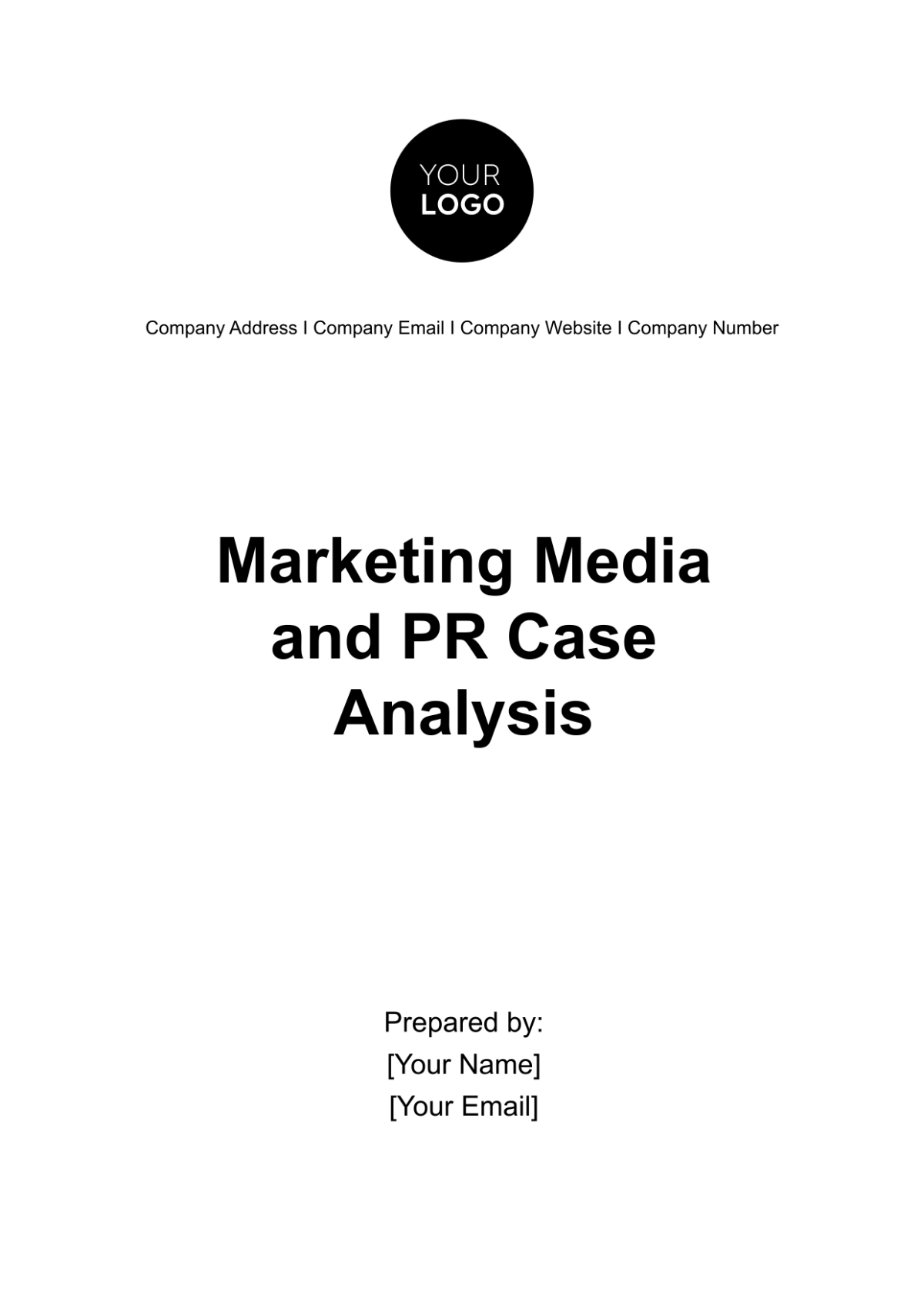 Free Marketing Media and PR Case Analysis Template