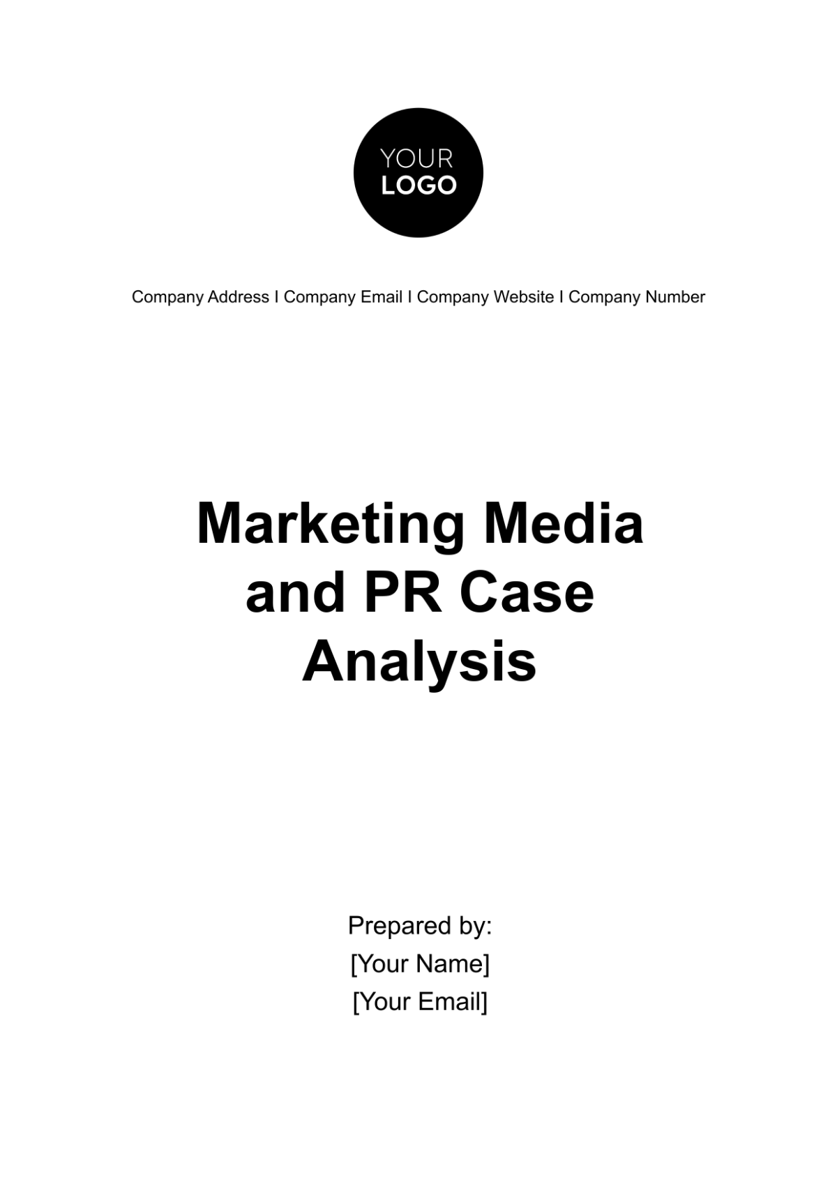 Marketing Media and PR Case Analysis Template - Edit Online & Download