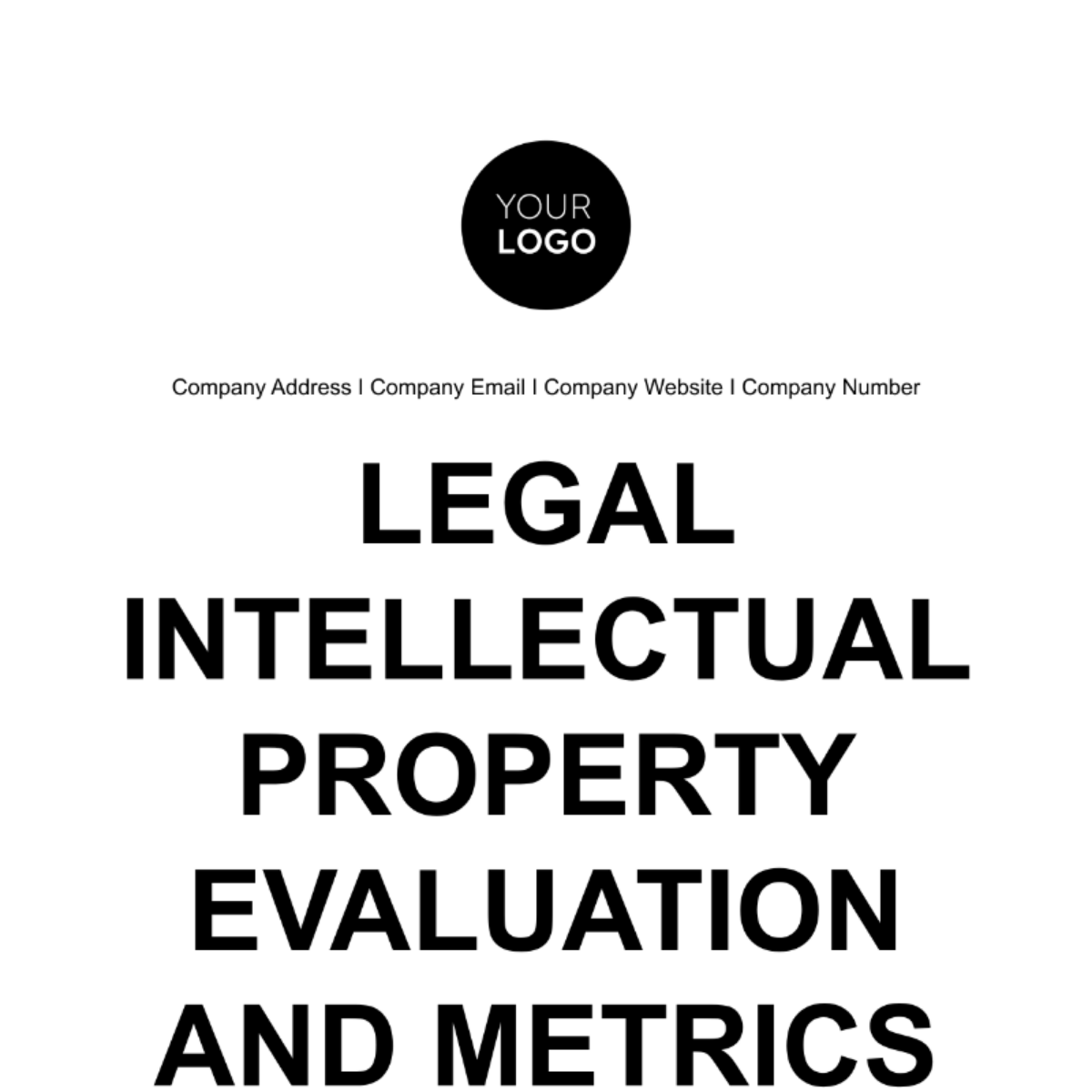 Free Legal Intellectual Property Evaluation and Metrics Manual Template