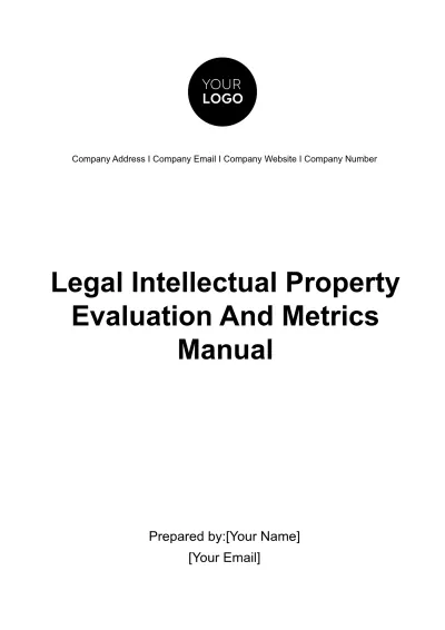 Free Legal Intellectual Property Evaluation and Metrics Manual Template to Edit Online