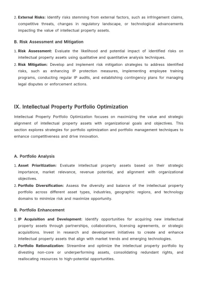 Free Legal Intellectual Property Evaluation and Metrics Manual Template to Edit Online
