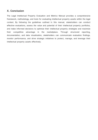 Free Legal Intellectual Property Evaluation and Metrics Manual Template to Edit Online
