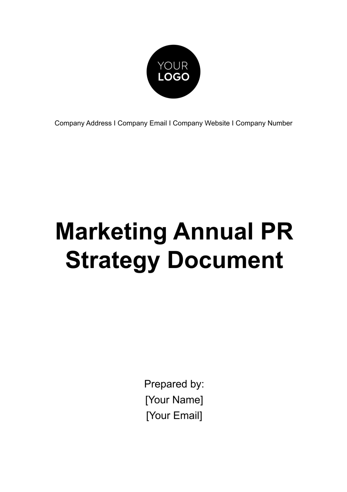 Marketing Annual PR Strategy Document Template - Edit Online & Download