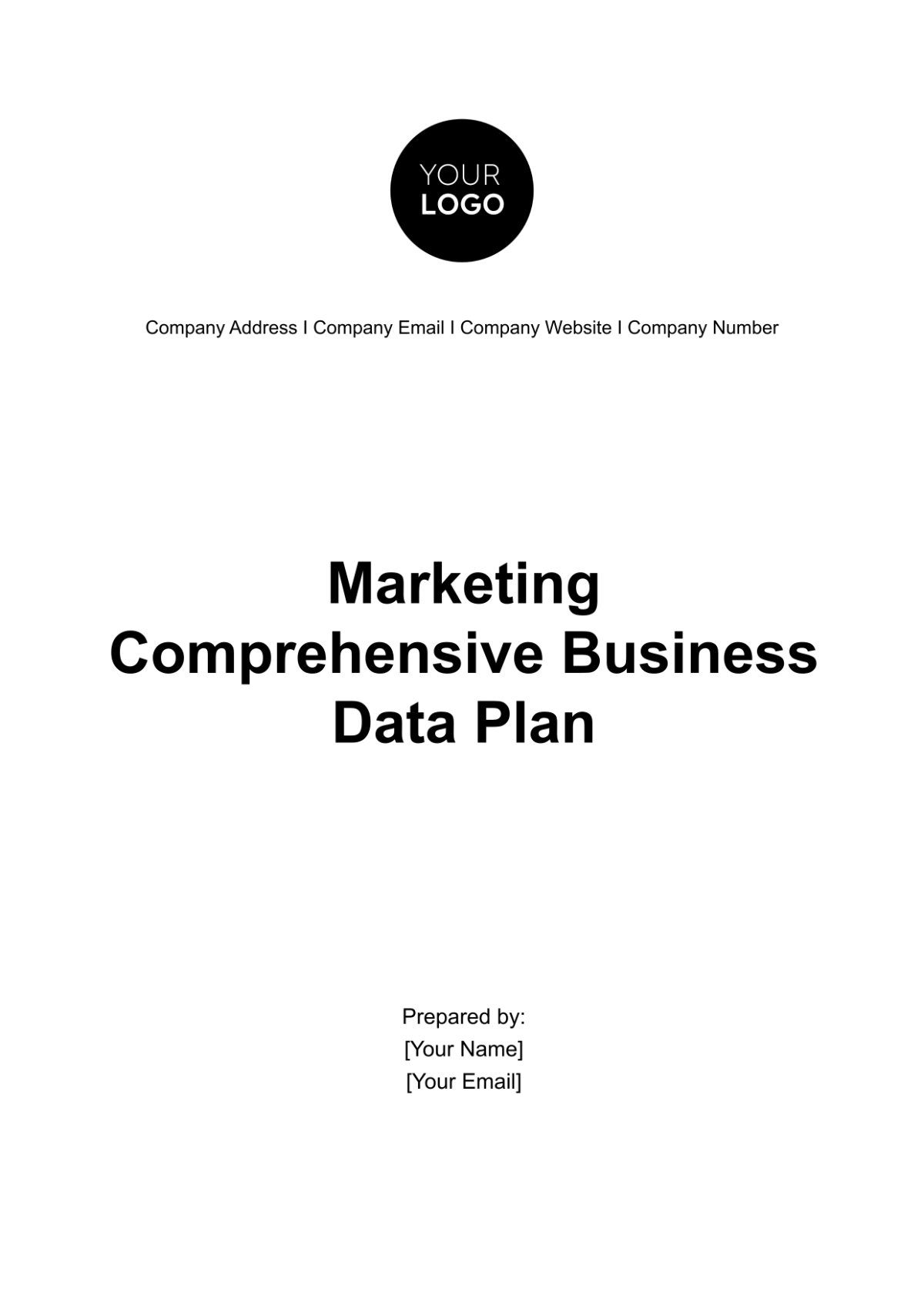 Marketing Comprehensive Business Data Plan Template - Edit Online & Download