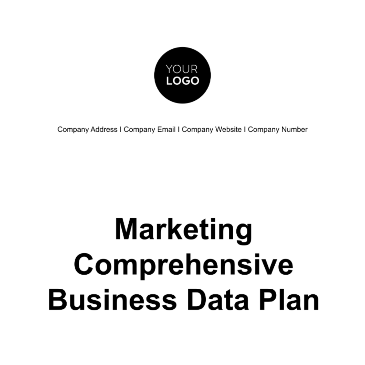 Marketing Comprehensive Business Data Plan Template