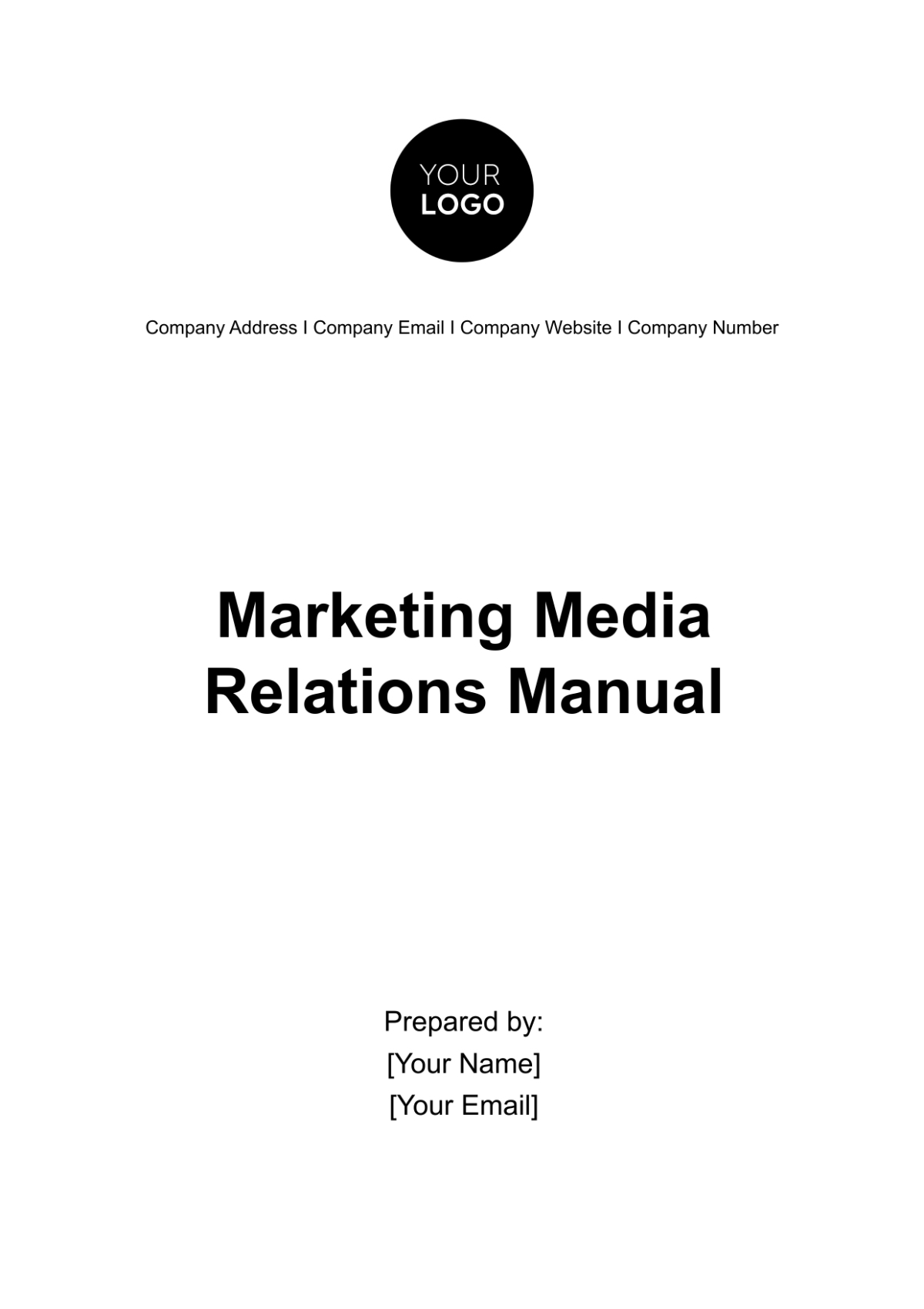 Marketing Media Relations Manual Template - Edit Online & Download