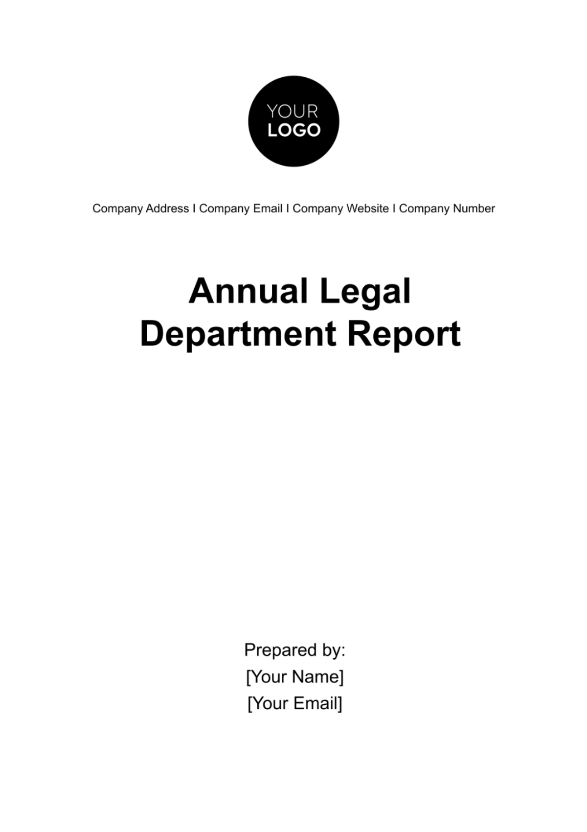 Annual Legal Department Report Template