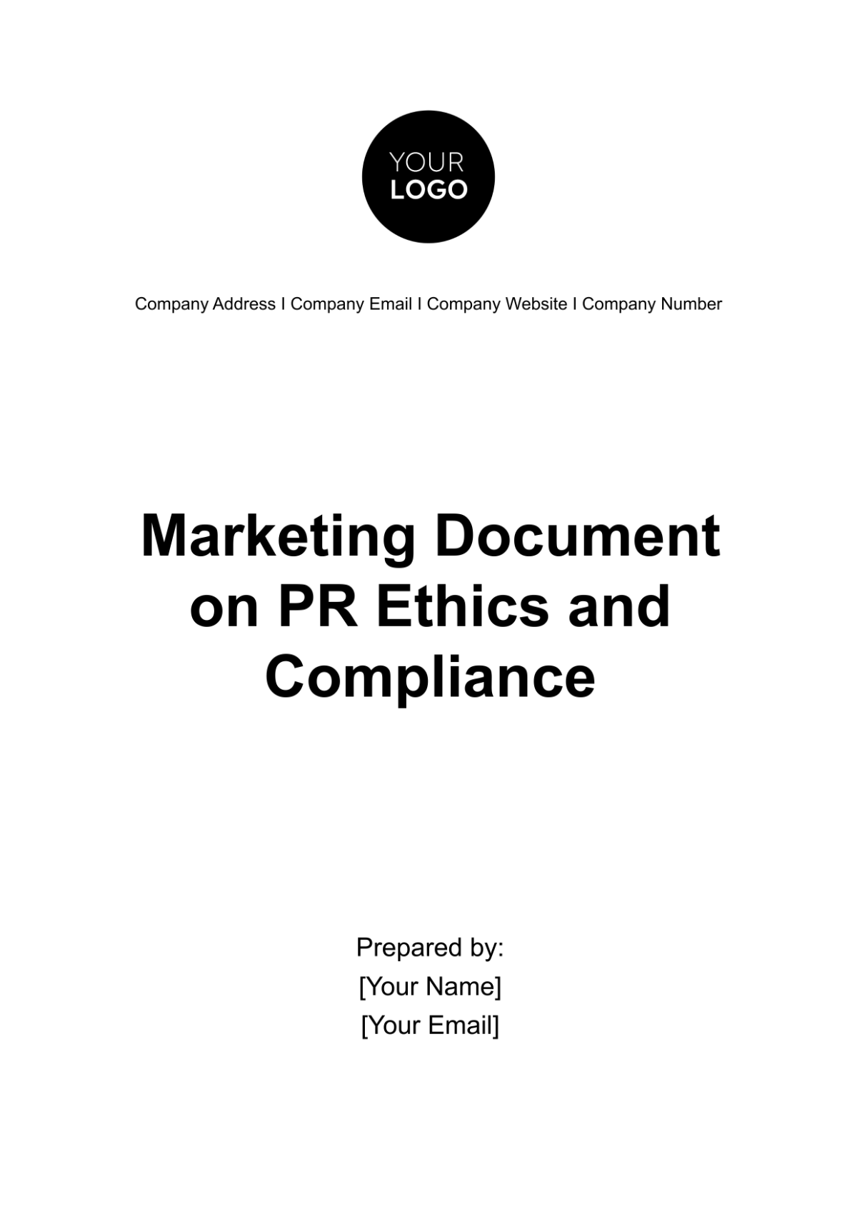 Marketing Document on PR Ethics and Compliance Template - Edit Online & Download