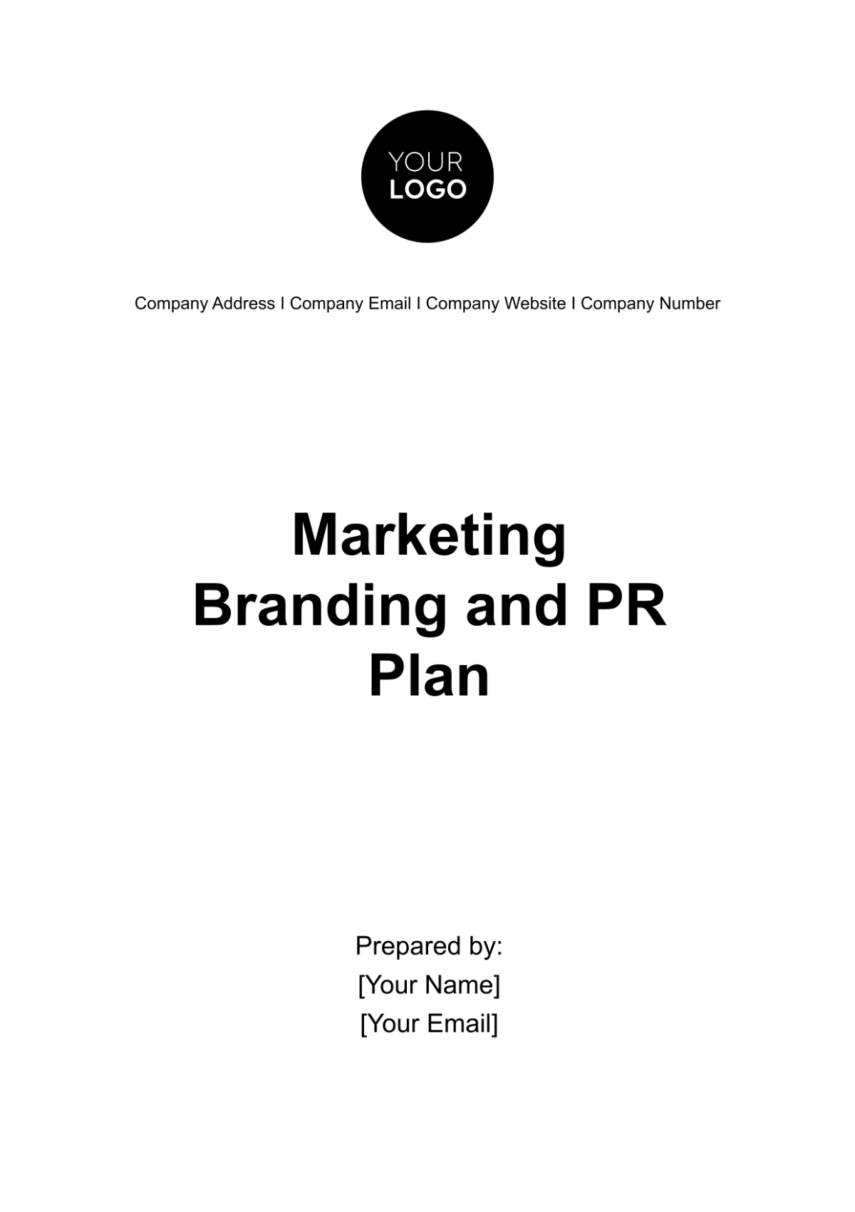 Marketing Branding and PR Plan Template - Edit Online & Download