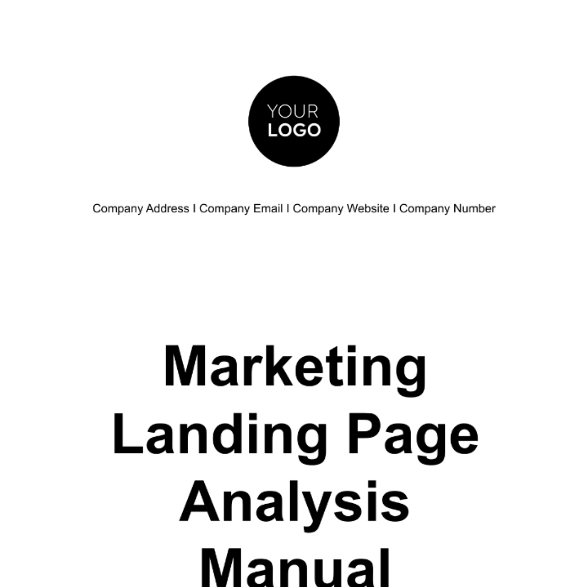 Marketing Landing Page Analysis Manual Template
