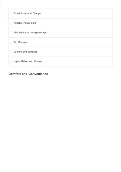 Free Road Trip Packing List Template to Edit Online