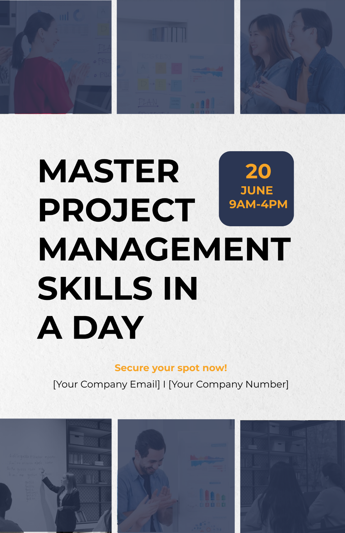Project Management Bootcamp Poster