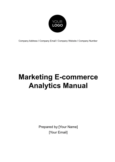 Free Marketing E-commerce Analytics Manual Template to Edit Online