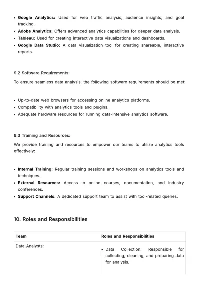 Free Marketing E-commerce Analytics Manual Template to Edit Online
