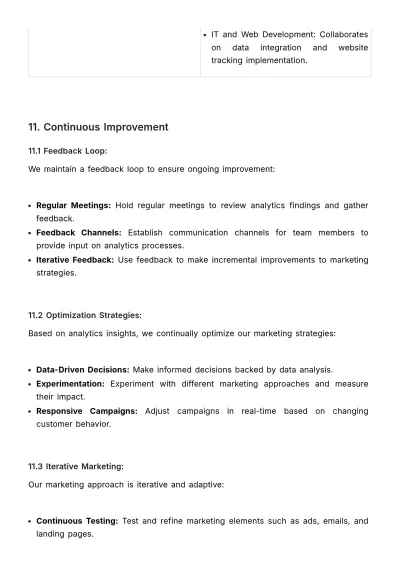 Free Marketing E-commerce Analytics Manual Template to Edit Online