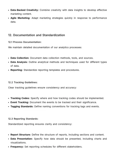 Free Marketing E-commerce Analytics Manual Template to Edit Online