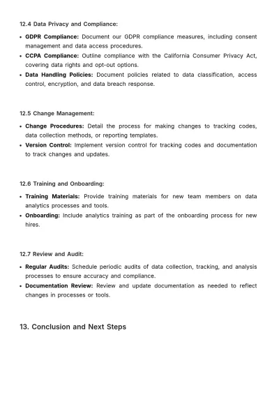 Free Marketing E-commerce Analytics Manual Template to Edit Online