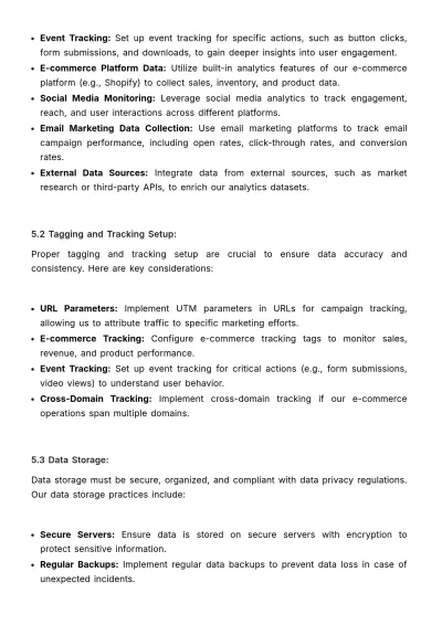Free Marketing E-commerce Analytics Manual Template to Edit Online