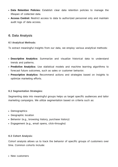 Free Marketing E-commerce Analytics Manual Template to Edit Online