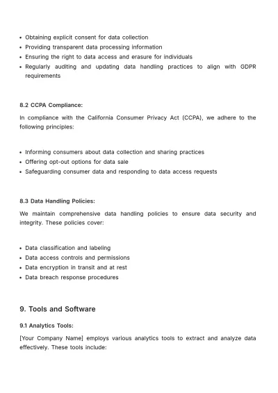 Free Marketing E-commerce Analytics Manual Template to Edit Online