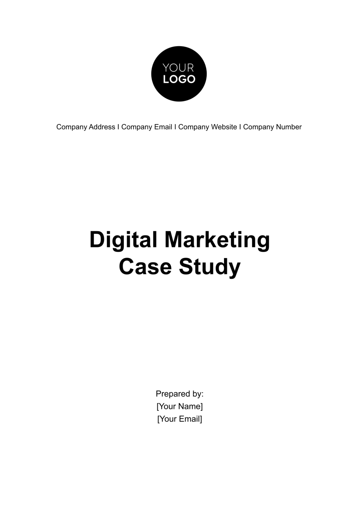 Digital Marketing Case Study Template - Edit Online & Download