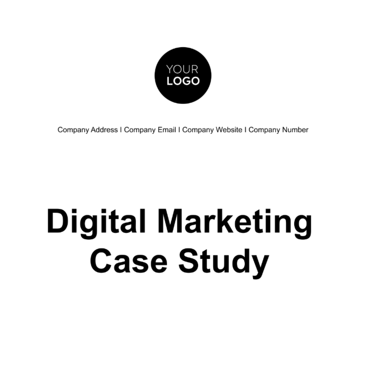 Digital Marketing Case Study Template