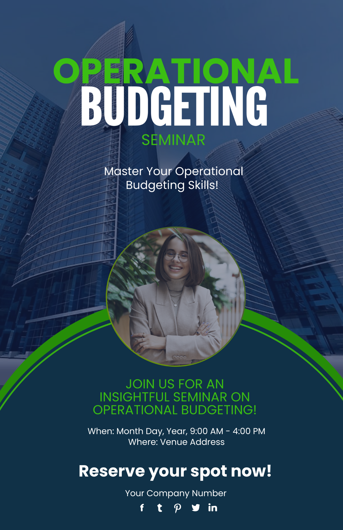Operational Budgeting Seminar Poster Template