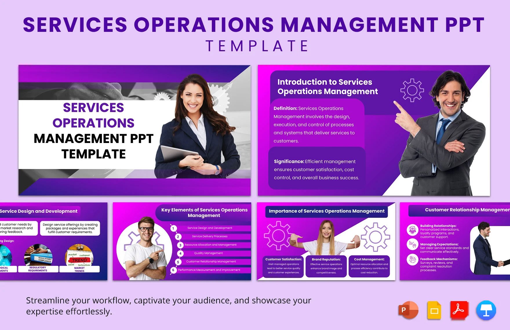 Services Operations Management PPT Template