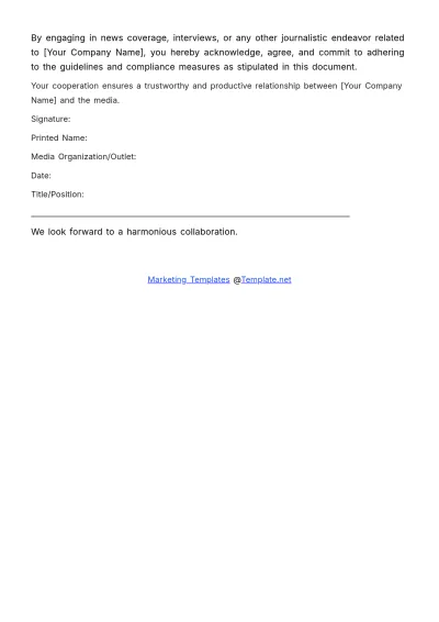 Free Marketing News Coverage Compliance Template to Edit Online