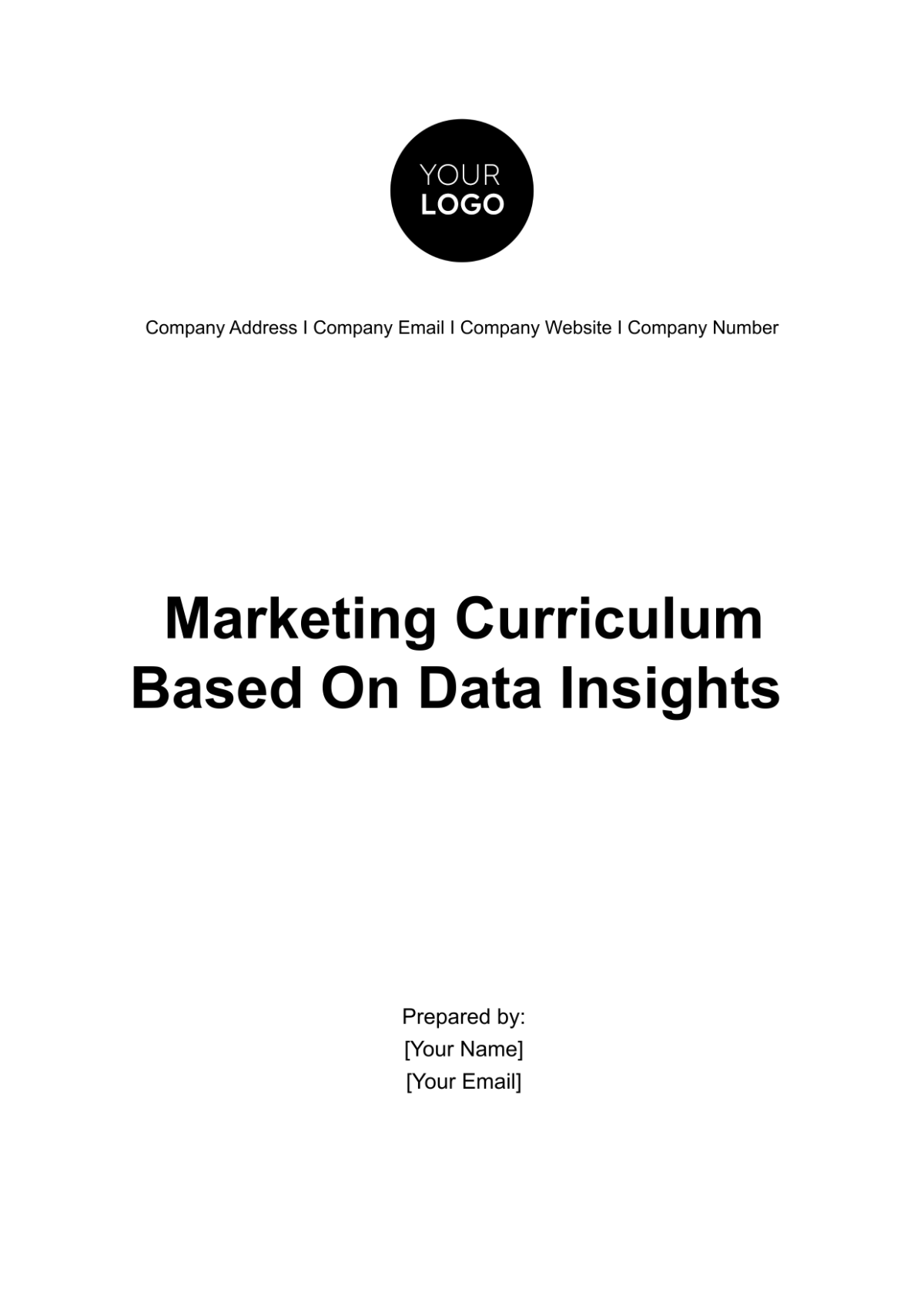 Marketing Curriculum Based on Data Insights Template - Edit Online & Download