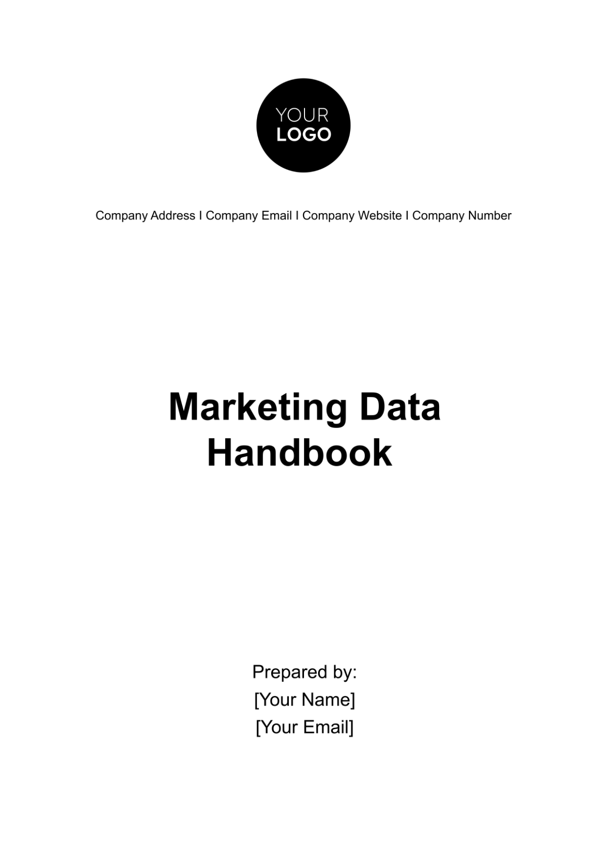 Marketing Data Handbook Template - Edit Online & Download