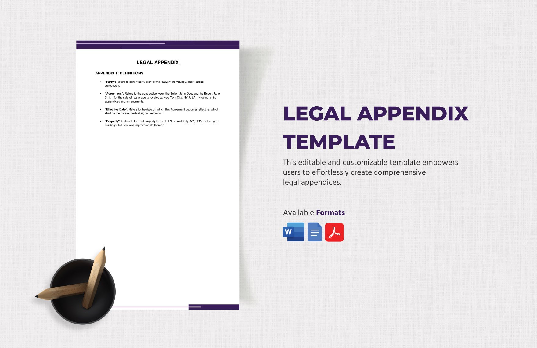 Legal Appendix Template