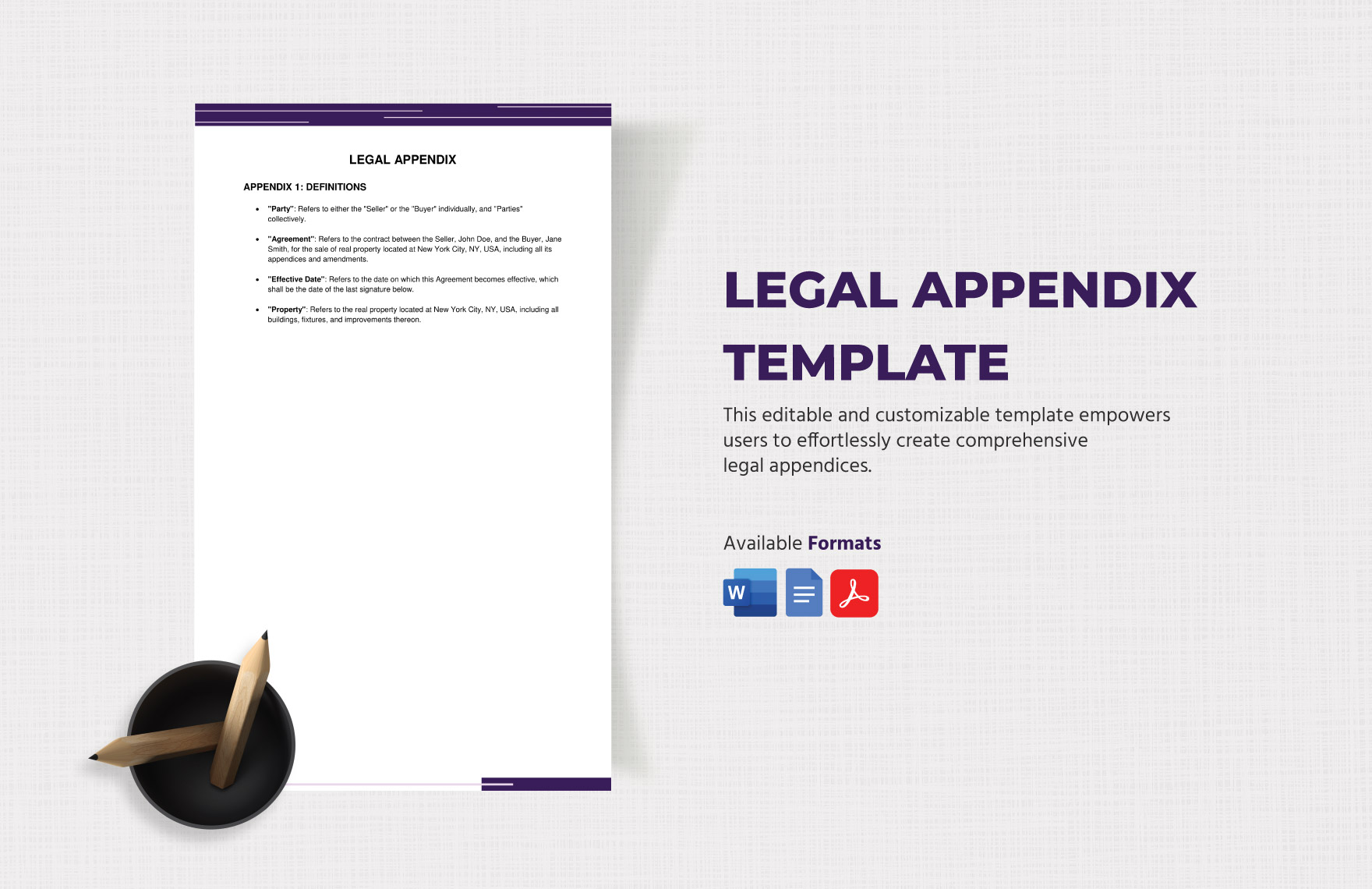 Editable Appendix Templates In Word To Download