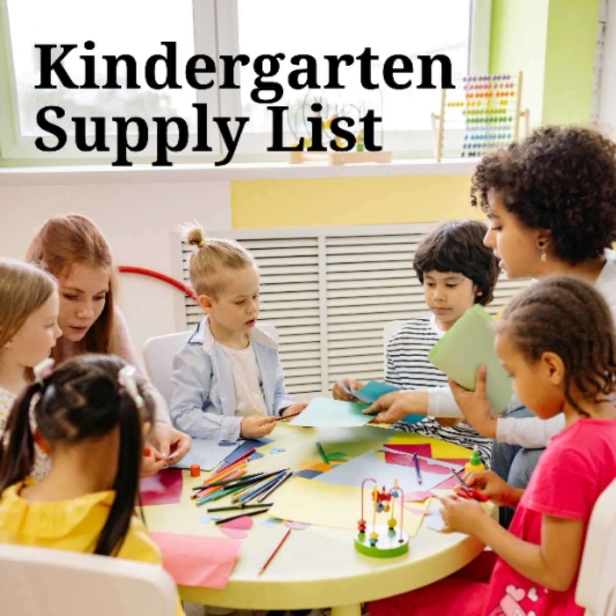 Free Kindergarten Supply List Template