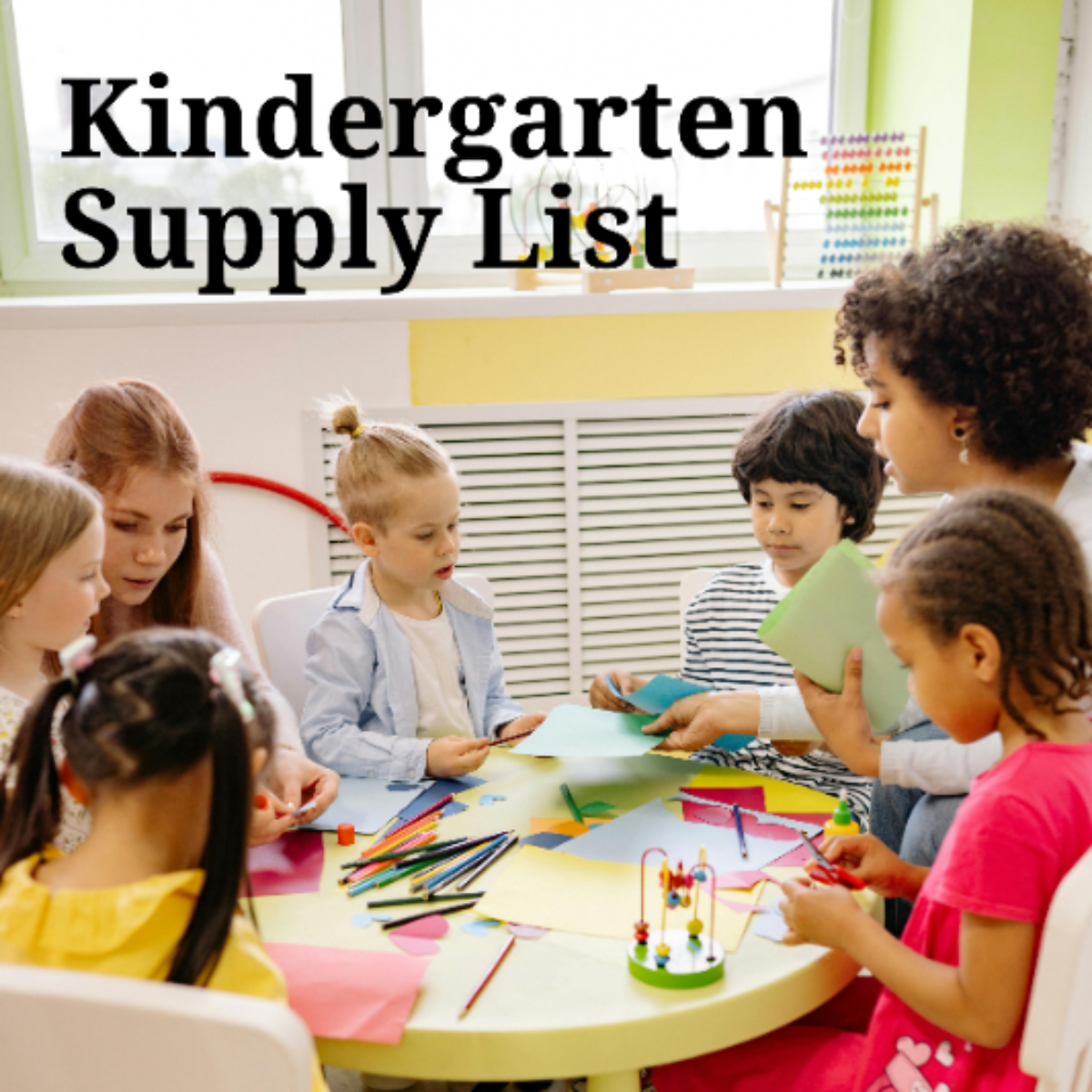 Kindergarten Supply List Template