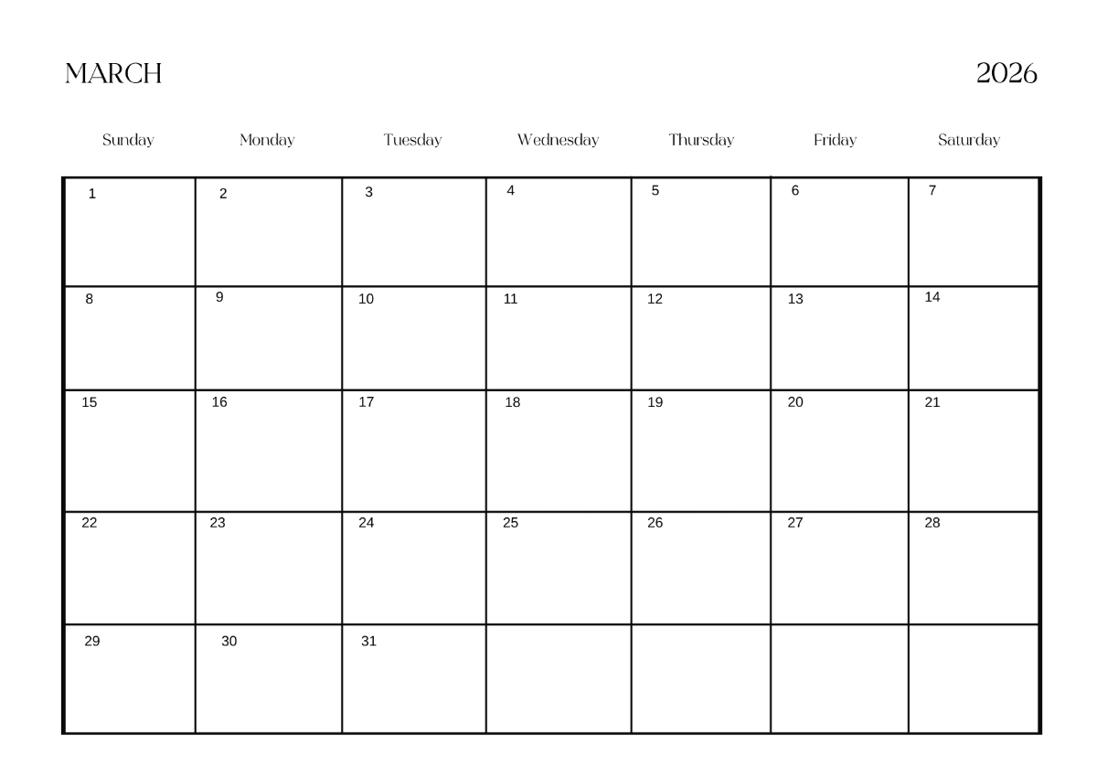 Free Creative Calendar Template to Edit Online