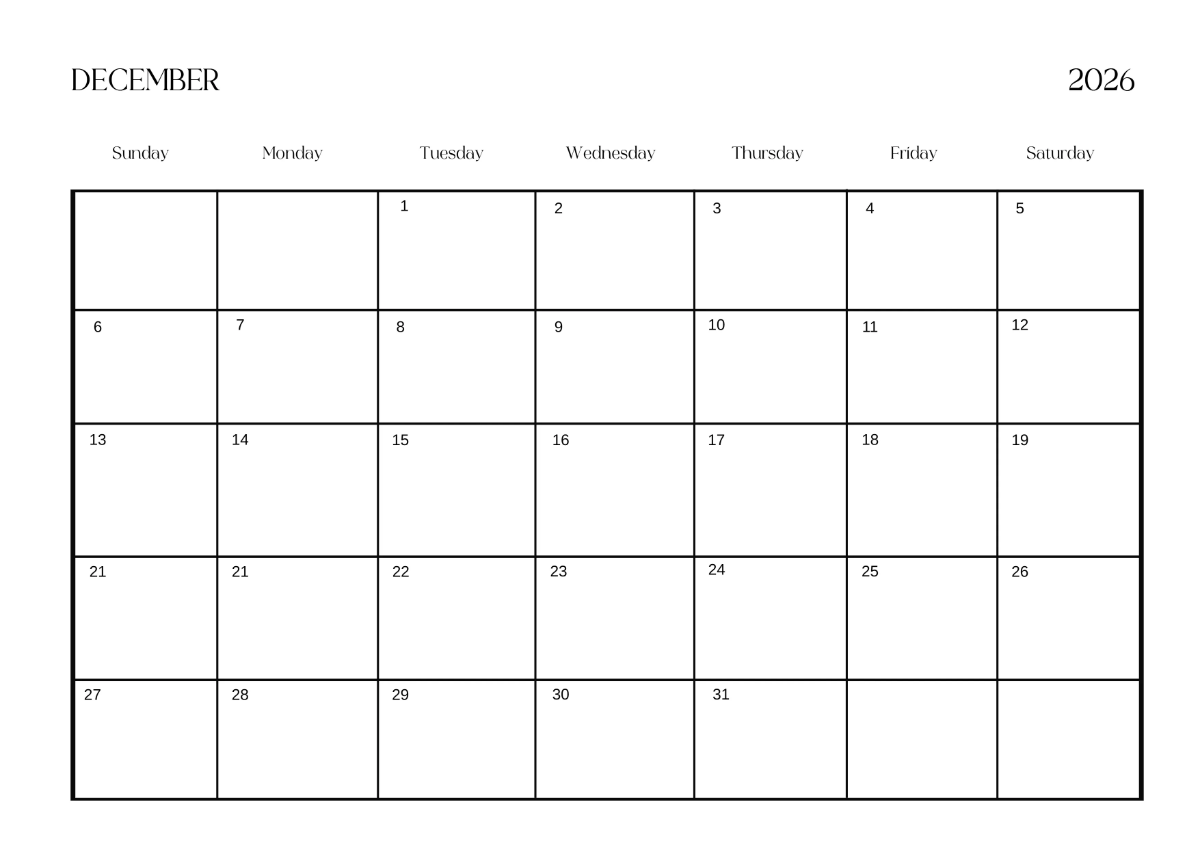 Free Creative Calendar Template to Edit Online