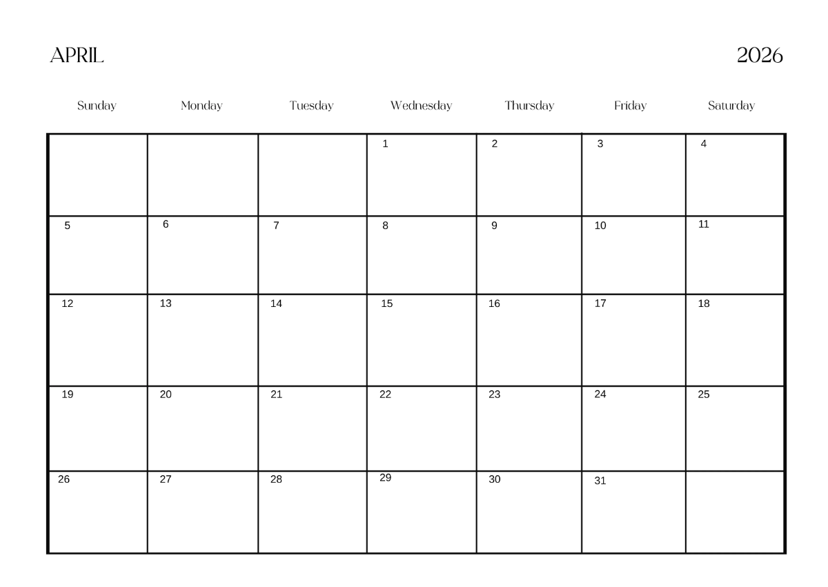 Free Creative Calendar Template to Edit Online